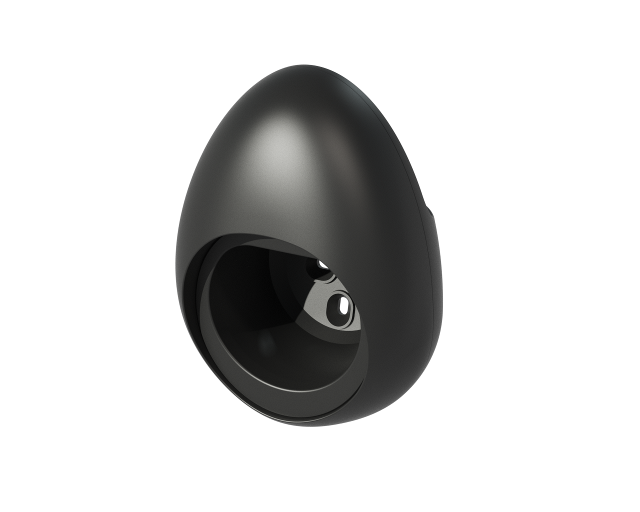 Soporte Cable EV – Vista lateral/trasera del soporte negro ovalado mostrando tornillo de montaje en pared y punto de fijación | Carga EV | miio Store