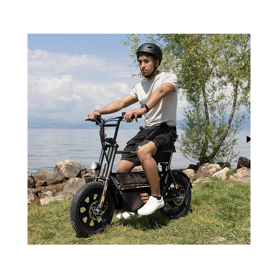 Bicicleta Eléctrica URBANGLIDE Thunder 160 Grey – Vista lateral | Bicicletas Eléctricas | miio Store