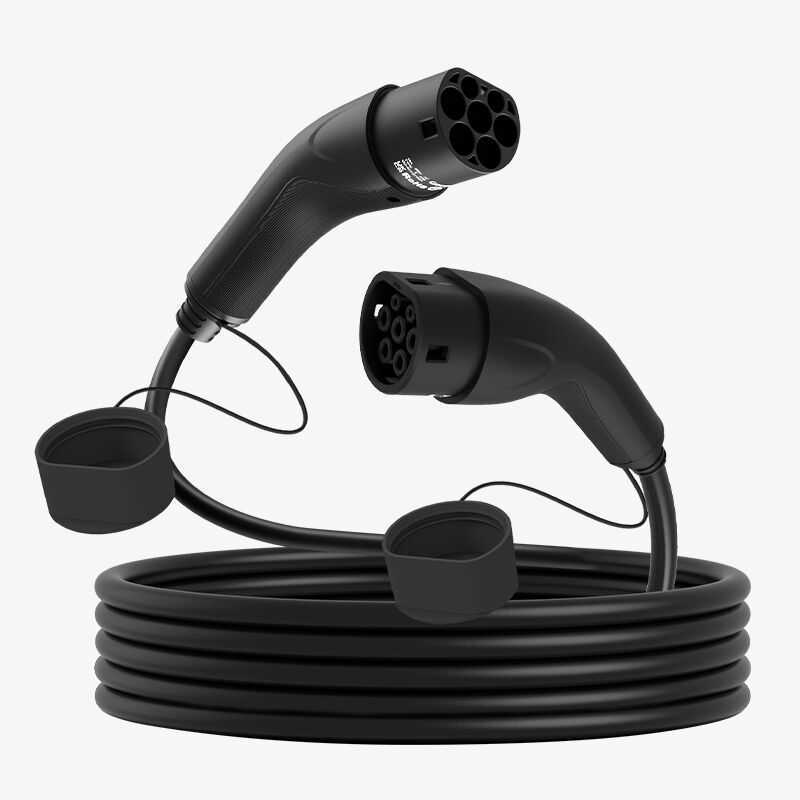 Cable de Carga Tipo 2 a Tipo 2 32A – Cable Modo 3 para Coches Eléctricos y Puntos de Recarga